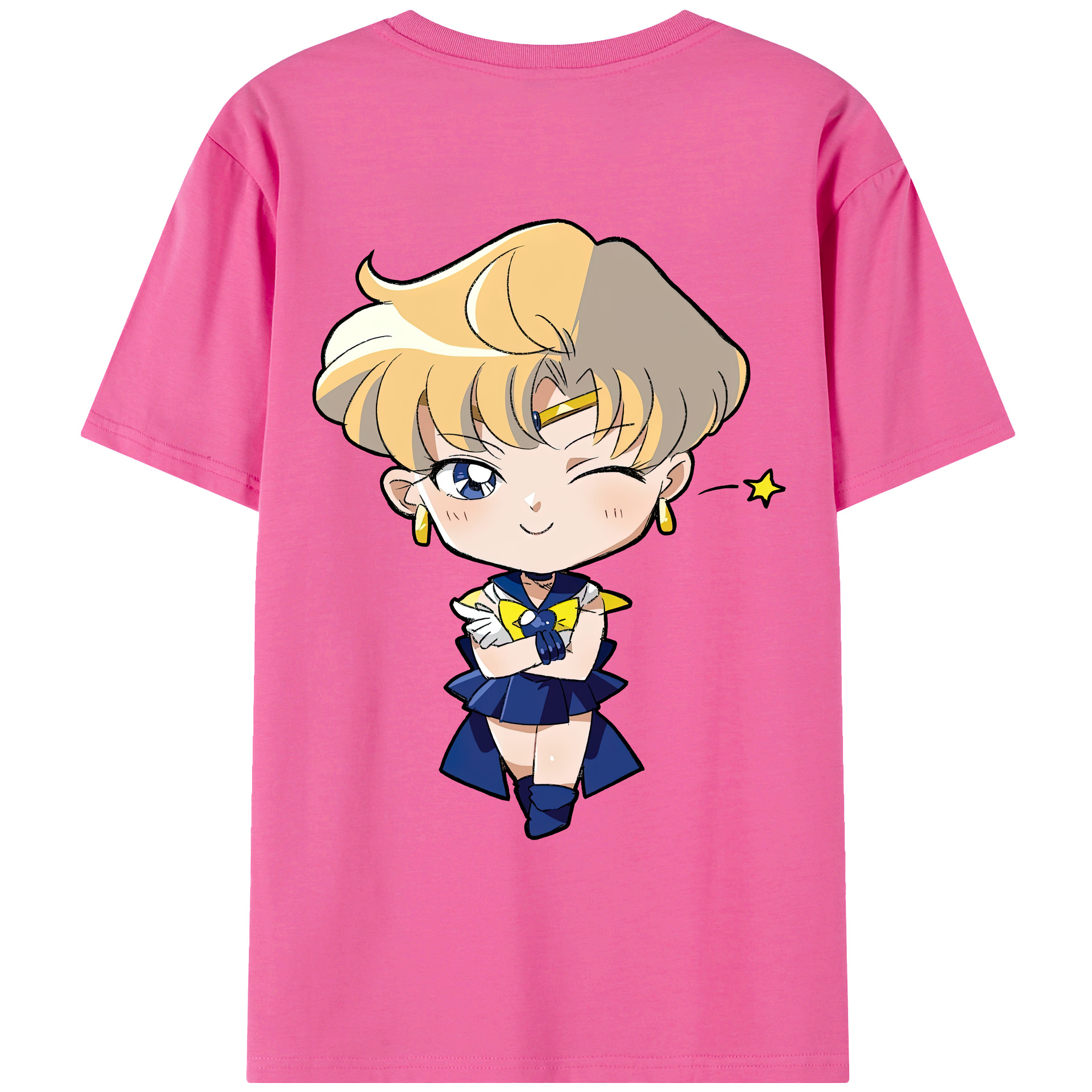（画像用） 美少女戦士セーラームーン 天王はるか Sailor Moon Tenoh Haruka レディース半袖Tシャツ(バックプリント)